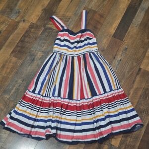 Vince Camuto Blue and Pink Ruffled Tiered Sundress